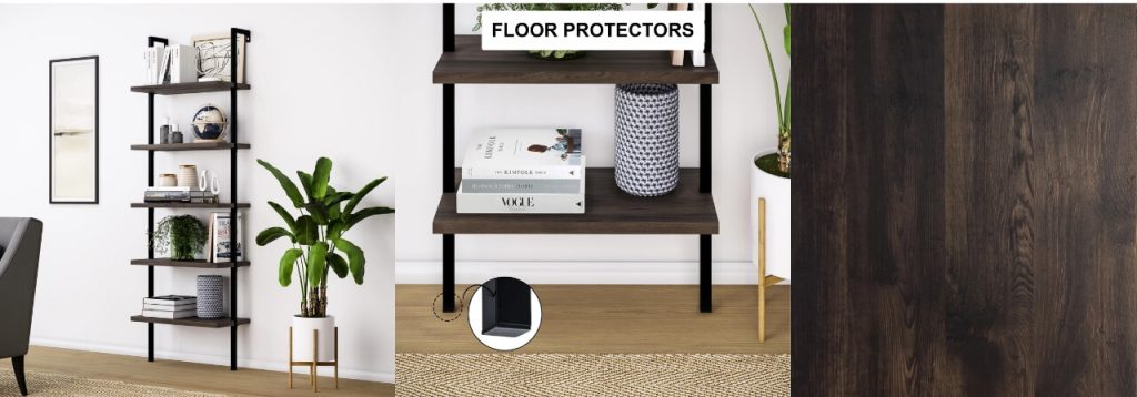 Nathan James Theo 5-Shelf Ladder Bookcase