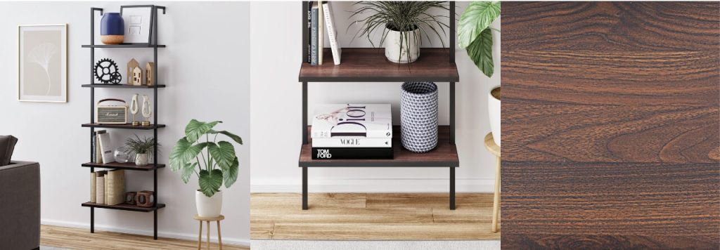 Nathan James Theo 5-Shelf Ladder Bookcase